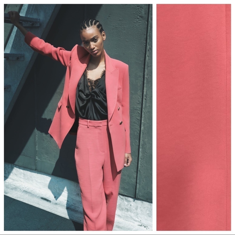 NWT. Zara Dusty Pink Long Sleeves Blazer. Size S.